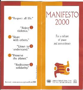 leaflet for Manifesto 2000